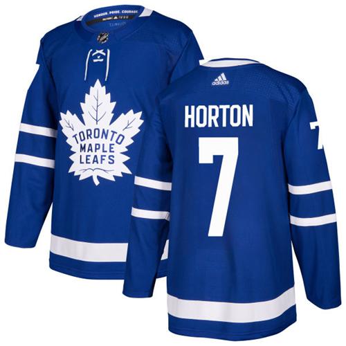 Adidas Maple Leafs #7 Tim Horton Blue Home Authentic Stitched NHL Jersey - Click Image to Close